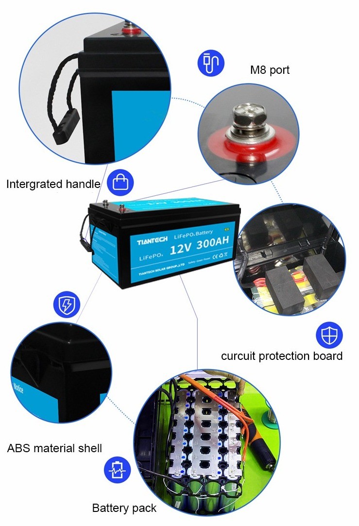 Pure sine wave output lithium battery